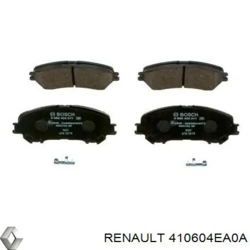 Klocki hamulcowe przednie tarczowe Renault (RVI) 410604EA0A cena, od 26,82 USD
