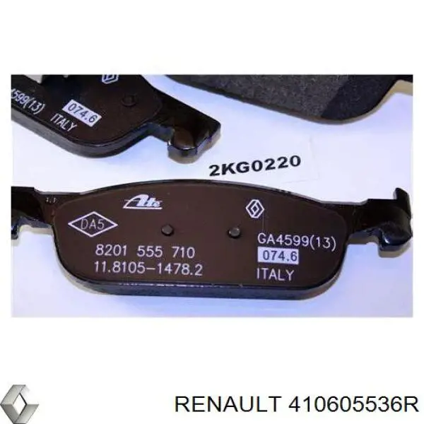 410605536R Renault (RVI) Klocki hamulcowe przednie tarczowe