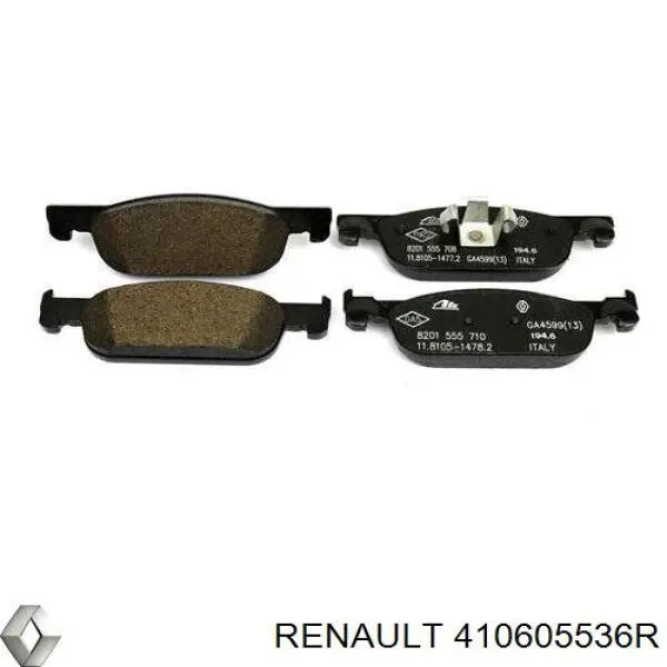 Do koszyka 410605536R Renault (RVI) Klocki hamulcowe przednie tarczowe