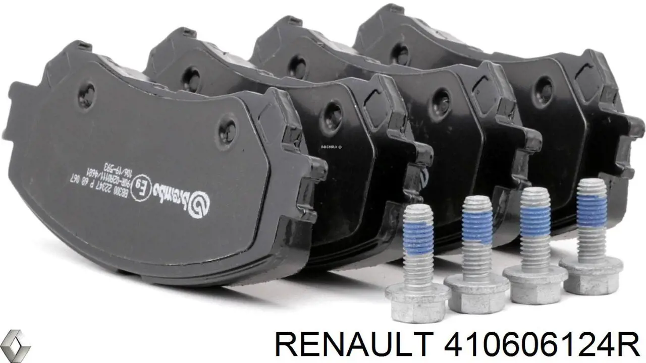 Do koszyka 410606124R Renault (RVI) Klocki hamulcowe przednie tarczowe