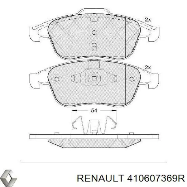 410607369R Renault (RVI) Klocki hamulcowe przednie tarczowe