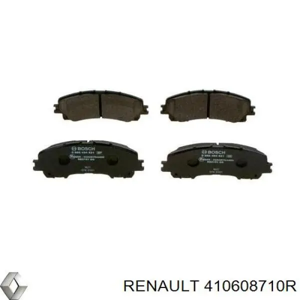 Do koszyka 410608710R Renault (RVI) Klocki hamulcowe przednie tarczowe