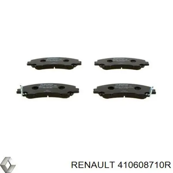 Klocki hamulcowe przednie tarczowe 410608710R Renault (RVI)