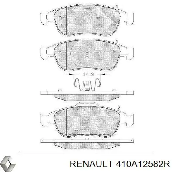 Klocki hamulcowe przednie tarczowe Renault (RVI) 410A12582R cena, od 26,39 USD