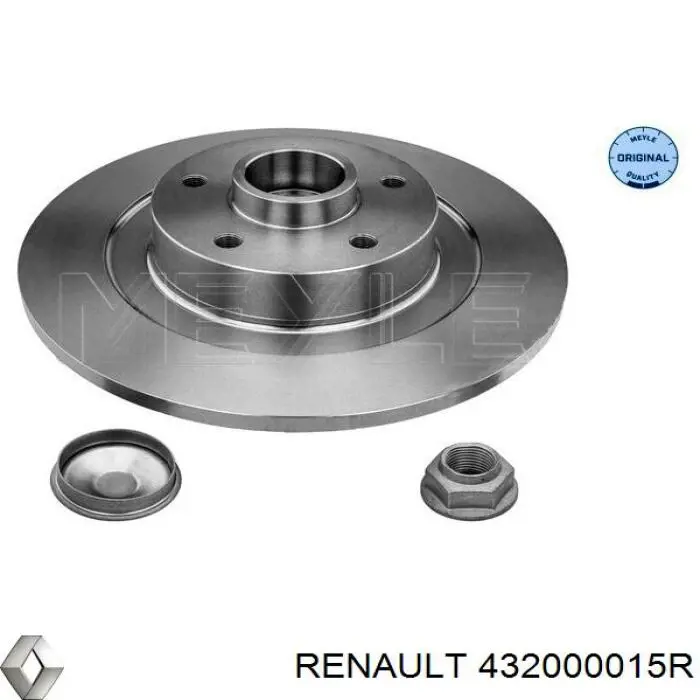 Do koszyka 432000015R Renault (RVI) Tarcza hamulcowa tylna