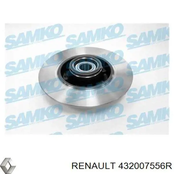 432007556R Renault (RVI) Tarcza hamulcowa tylna