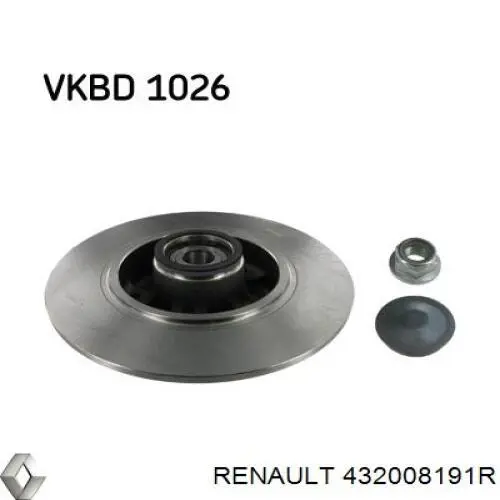 Tarcza hamulcowa tylna Renault (RVI) 432008191R cena, od 59,46 USD