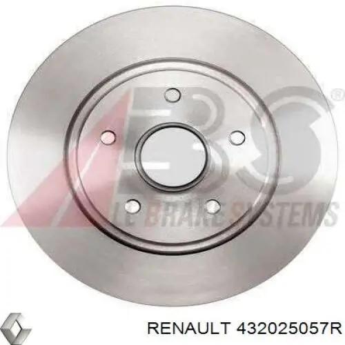 Do koszyka 432025057R Renault (RVI) Tarcza hamulcowa tylna