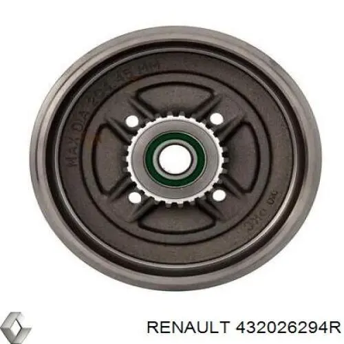 Bęben hamulcowy tylny Renault (RVI) 432026294R cena, od 53,95 USD
