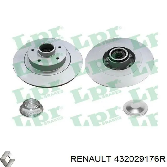 432029176R Renault (RVI) Tarcza hamulcowa tylna