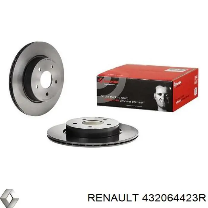 432064423R Renault (RVI) Tarcza hamulcowa tylna