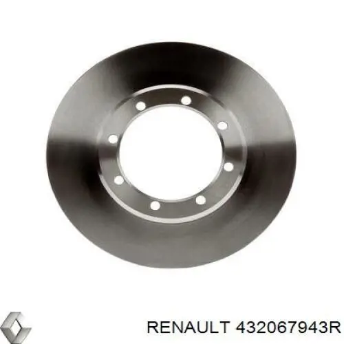 432067943R Renault (RVI) Tarcza hamulcowa tylna