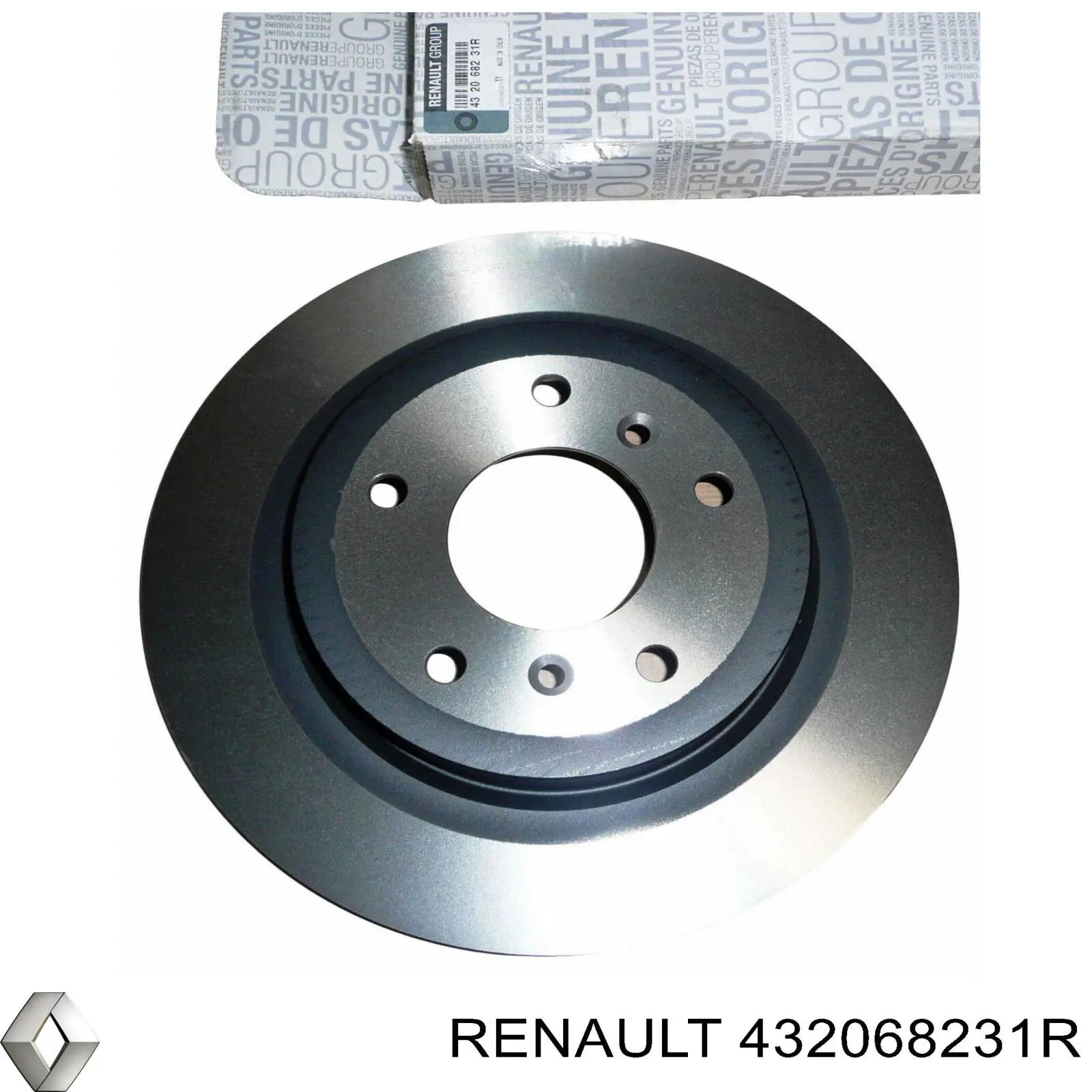 432068231R Renault (RVI) Tarcza hamulcowa tylna