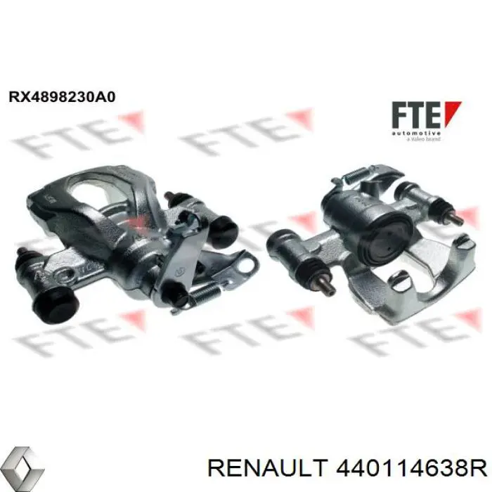 Do koszyka 440114638R Renault (RVI) Zacisk hamulcowy tylny lewy