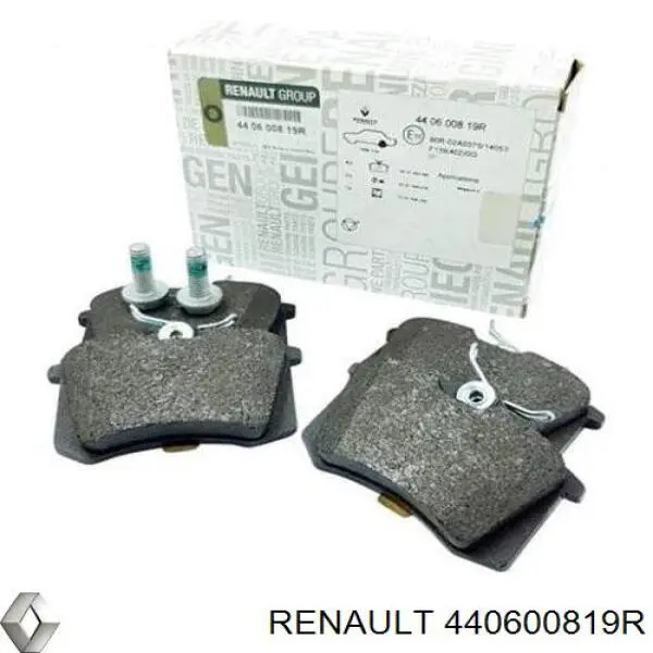 Okładziny (klocki) do hamulców tarczowych tylne 440600819R Renault (RVI)