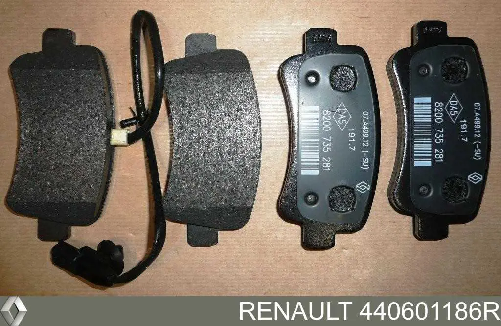 440601186R Renault (RVI) Okładziny (klocki) do hamulców tarczowych tylne