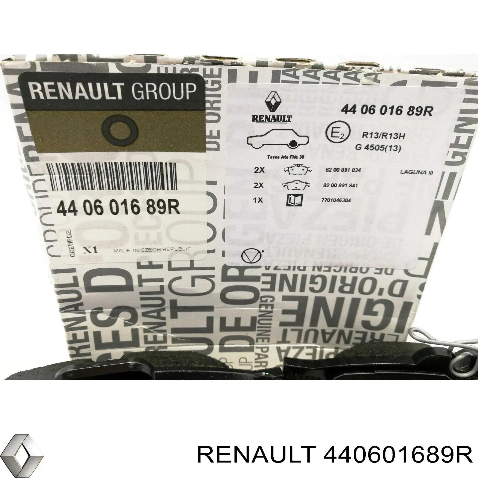 Okładziny (klocki) do hamulców tarczowych tylne Renault (RVI) 440601689R