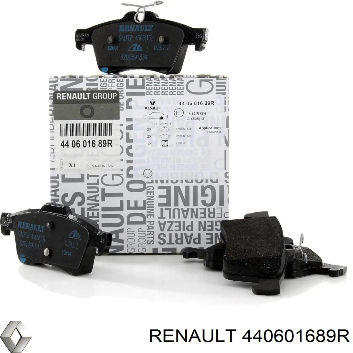 Okładziny (klocki) do hamulców tarczowych tylne 440601689R Renault (RVI)