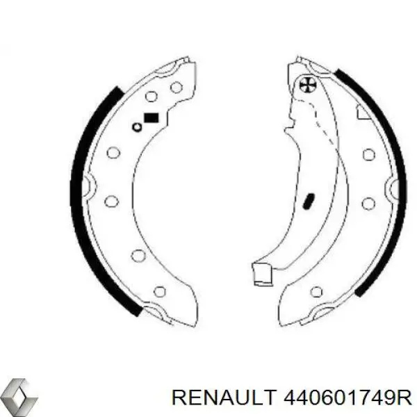 440601749R Renault (RVI) Klocki hamulcowe tylne bębnowe