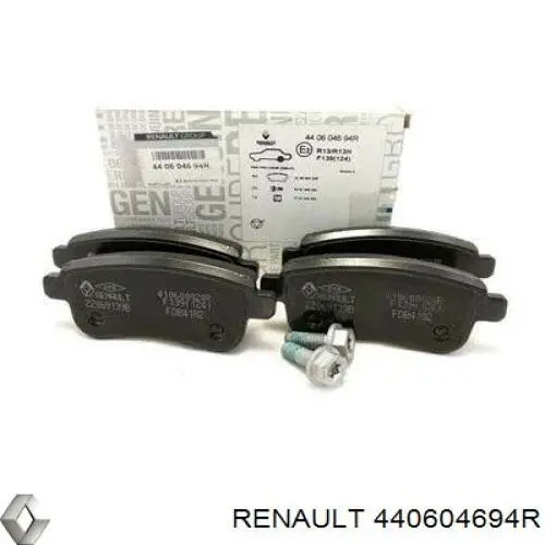 Okładziny (klocki) do hamulców tarczowych tylne Renault (RVI) 440604694R cena, od 66,76 USD