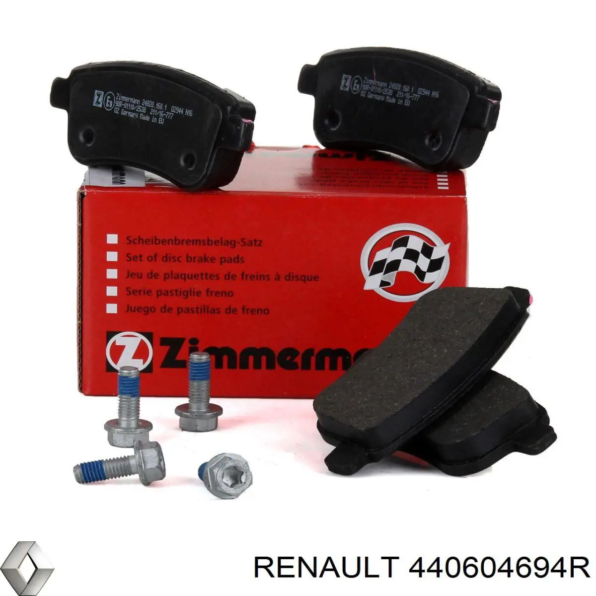 Do koszyka 440604694R Renault (RVI) Okładziny (klocki) do hamulców tarczowych tylne
