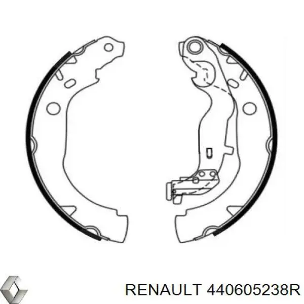 440605238R Renault (RVI) Klocki hamulcowe tylne bębnowe