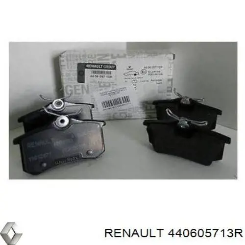 Okładziny (klocki) do hamulców tarczowych tylne 440605713R Renault (RVI)