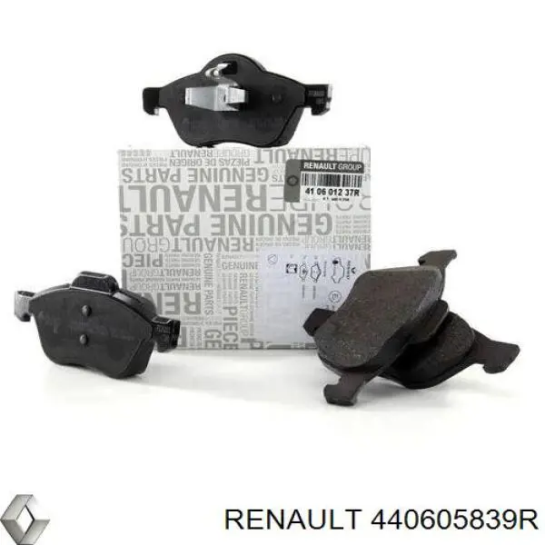 Okładziny (klocki) do hamulców tarczowych tylne 440605839R Renault (RVI)