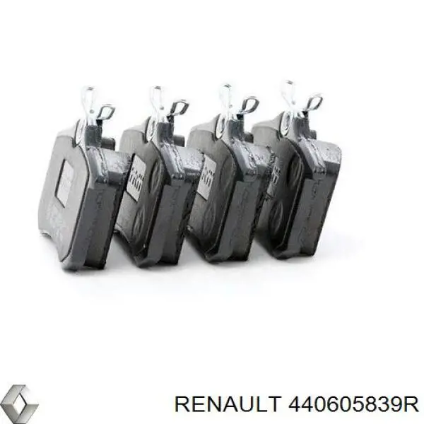 Okładziny (klocki) do hamulców tarczowych tylne 440605839R Renault (RVI)