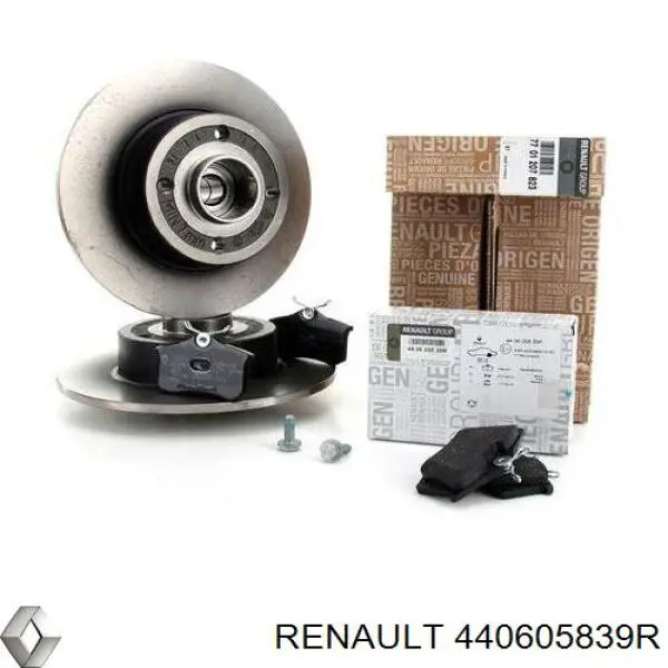 440605839R Renault (RVI) Okładziny (klocki) do hamulców tarczowych tylne