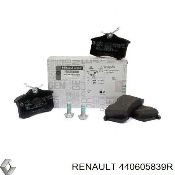 Do koszyka 440605839R Renault (RVI) Okładziny (klocki) do hamulców tarczowych tylne