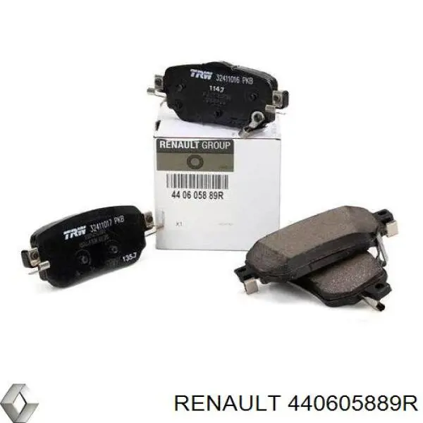 Okładziny (klocki) do hamulców tarczowych tylne Renault (RVI) 440605889R cena, od 25,78 USD