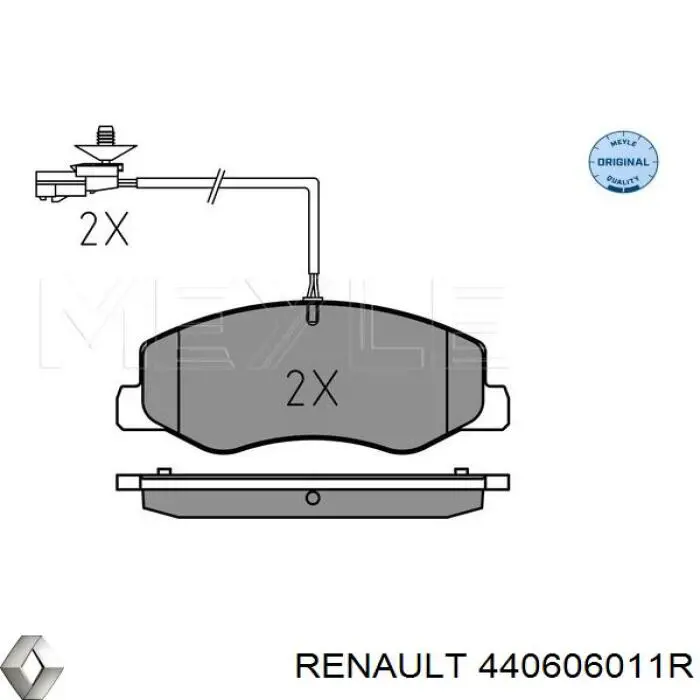 Okładziny (klocki) do hamulców tarczowych tylne Renault (RVI) 440606011R cena, od 56,70 USD