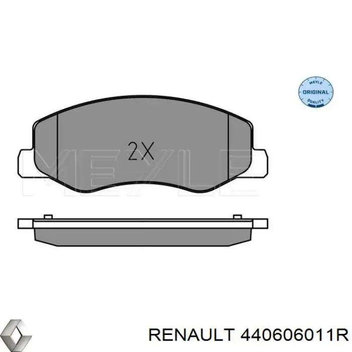 Do koszyka 440606011R Renault (RVI) Okładziny (klocki) do hamulców tarczowych tylne