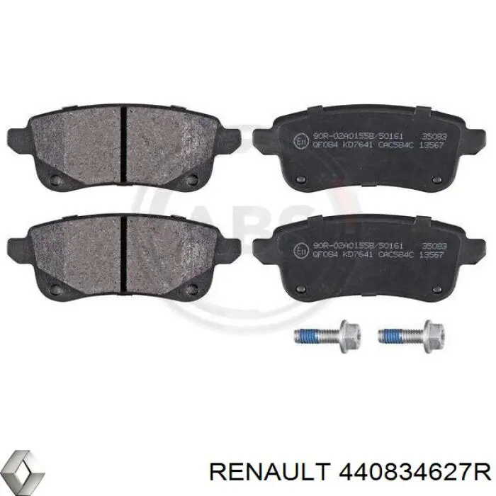 Okładziny (klocki) do hamulców tarczowych tylne Renault (RVI) 440834627R cena, od 20,28 USD