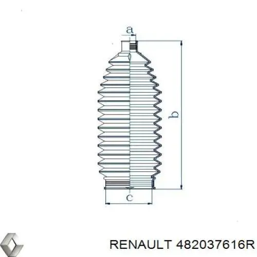 482037616R Renault (RVI) Osłona mechanizmu kierowniczego (maglownicy)