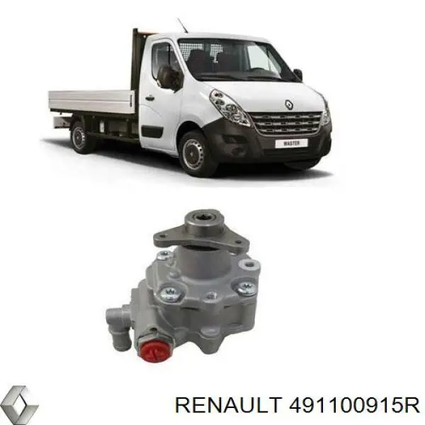 Pompa wspomagania hydraulicznego kierownicy 491100915R Renault (RVI)