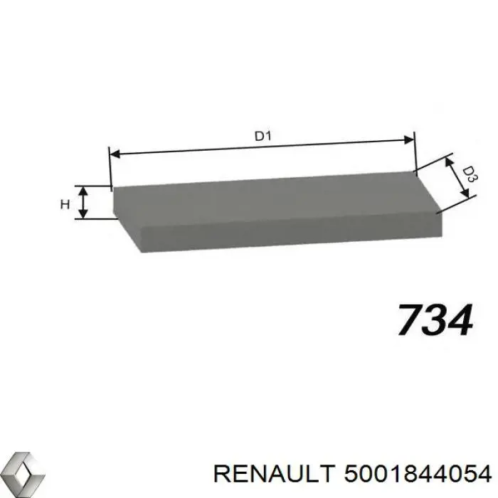 5001844054 Renault (RVI) Filtr kabiny