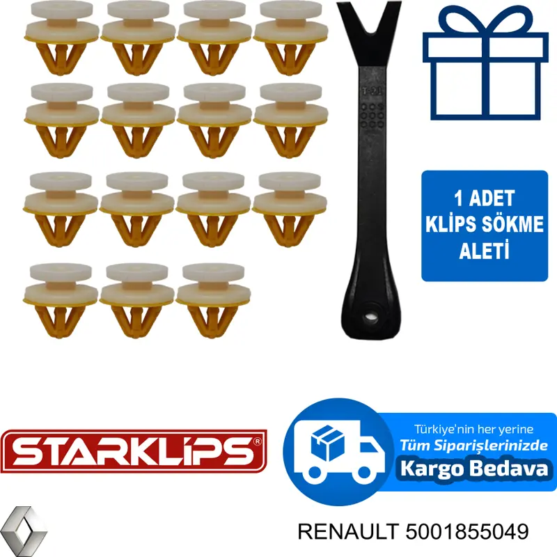 Do koszyka 5001855049 Renault (RVI) Spinka mocowania okładzin drzwi