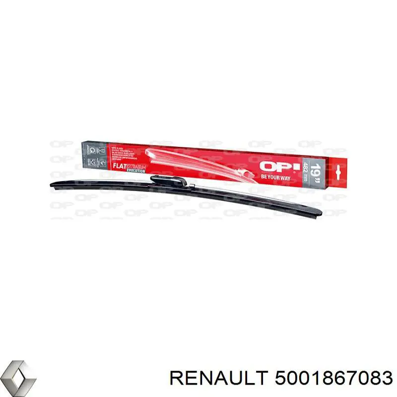 Pióro wycieraczki szyby przedniej, zestaw (2 szt.) 5001867083 Renault (RVI)