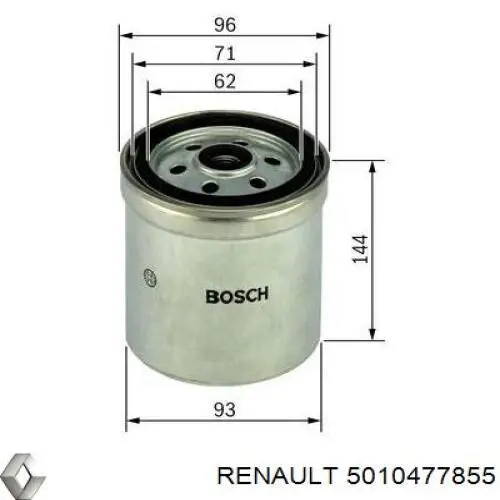 5010477855 Renault (RVI) Filtr paliwa