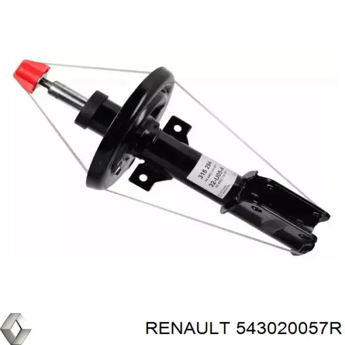 543020057R Renault (RVI) Amortyzator przedni