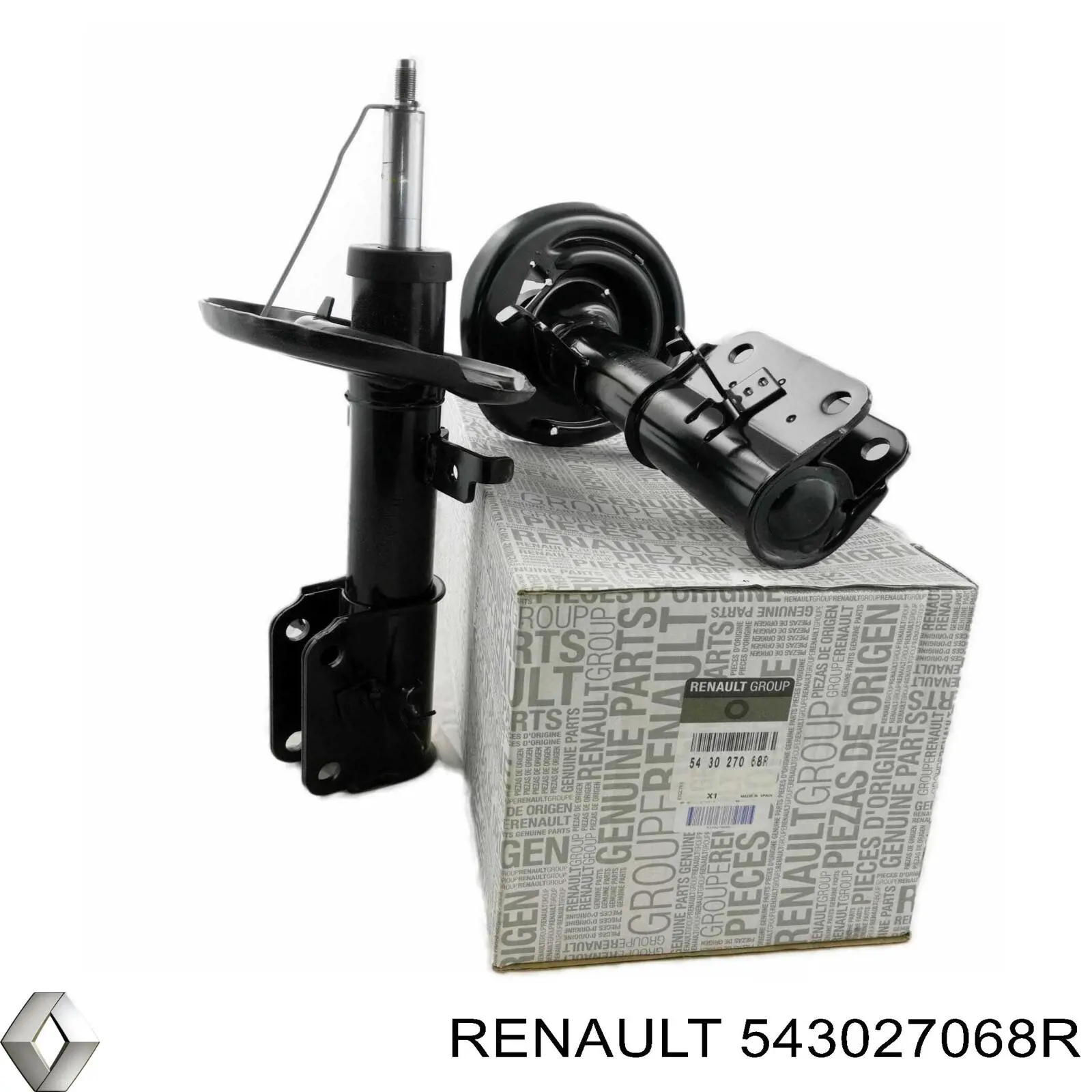 Do koszyka 543027068R Renault (RVI) Amortyzator przedni