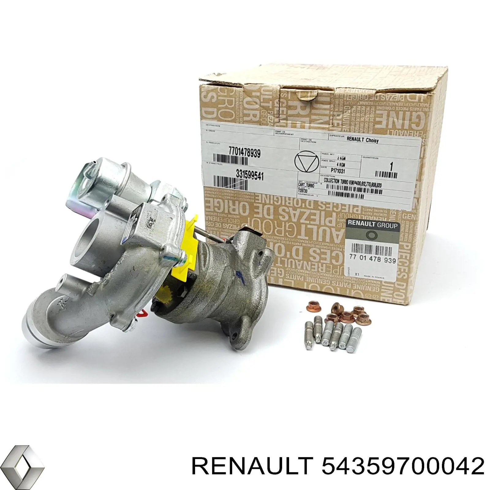 Do koszyka 54359700042 Renault (RVI) Turbina