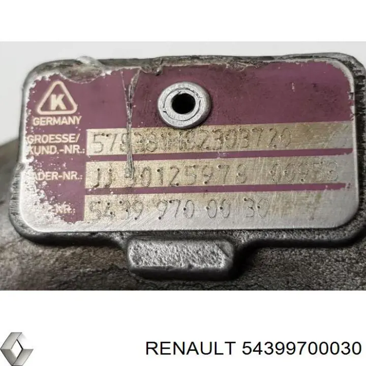 Do koszyka 54399700030 Renault (RVI) Turbina