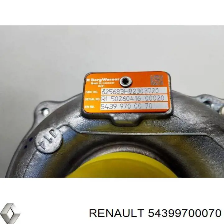 Do koszyka 54399700070 Renault (RVI) Turbina