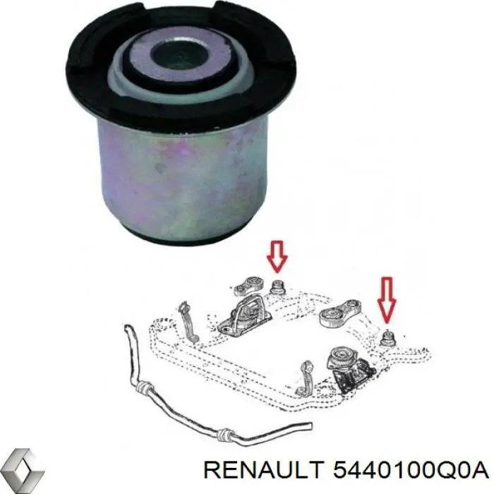 Do koszyka 5440100Q0A Renault (RVI) Korpus osi przedniej