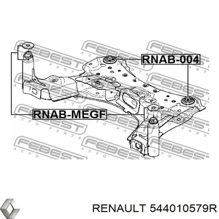 544010579R Renault (RVI) Korpus osi przedniej