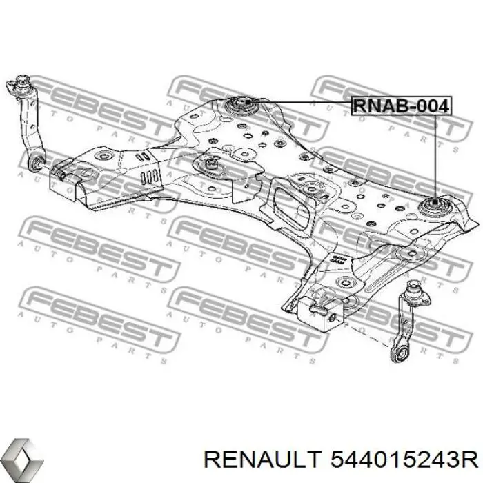 544015243R Renault (RVI) korpus osi przedniej