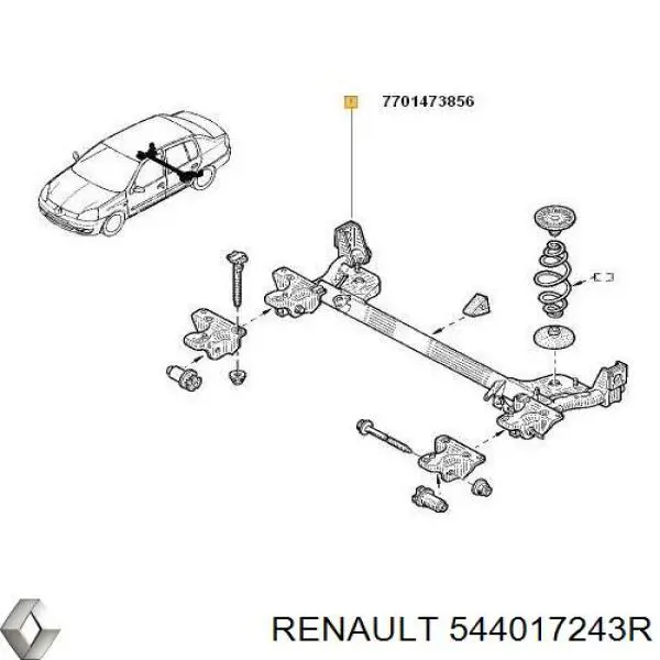 Korpus osi przedniej Renault (RVI) 544017243R cena, od 430,43 USD